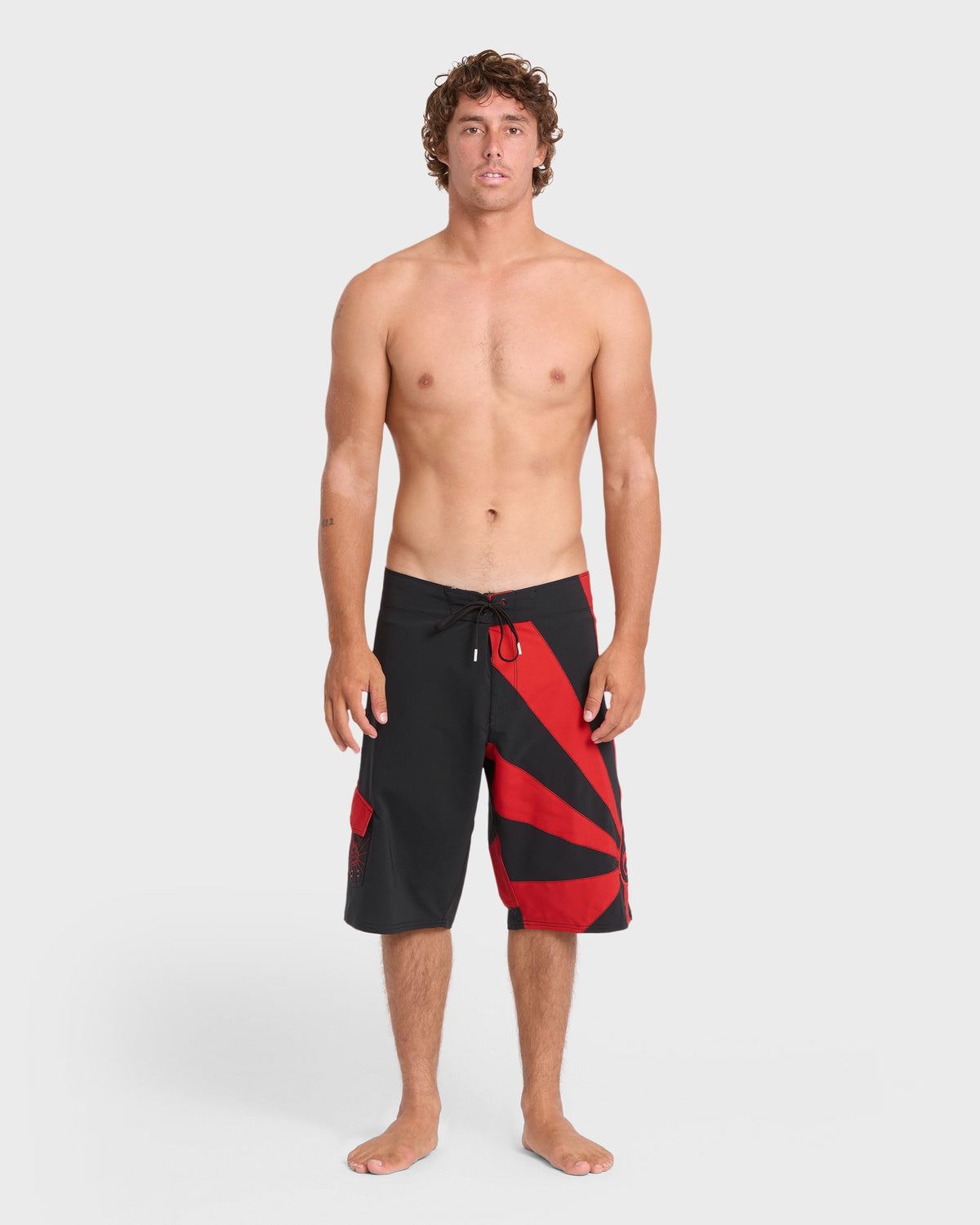 A.I. Rising Sun Pro 22 Boardshorts - Black/Red